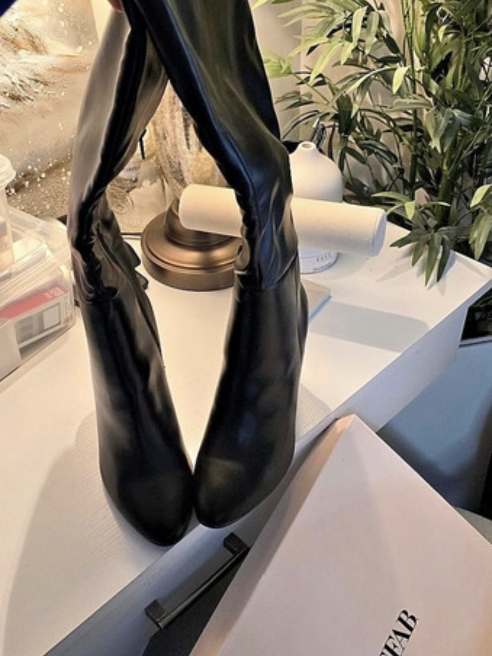JUSTFAB Heeled Boots Black Over-the-Knee Boots US 9 NWT - Picture 3 of 8